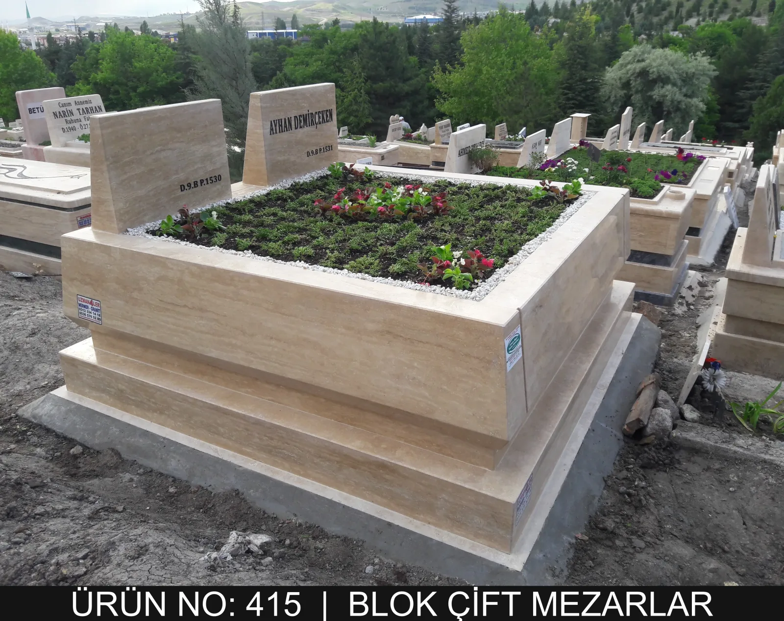 Blok Çift Kişilik Mezarlar — Model #415
