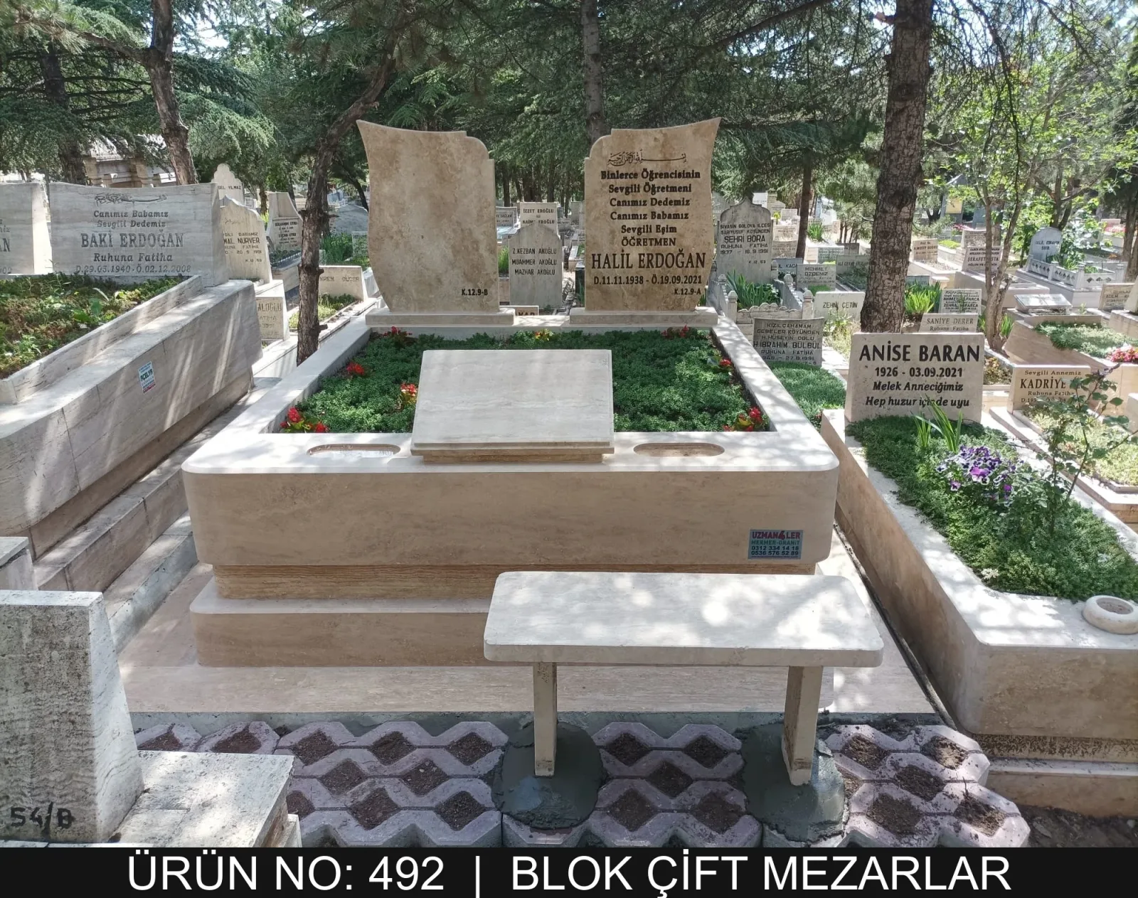 Blok Çift Kişilik Mezarlar — Model #492