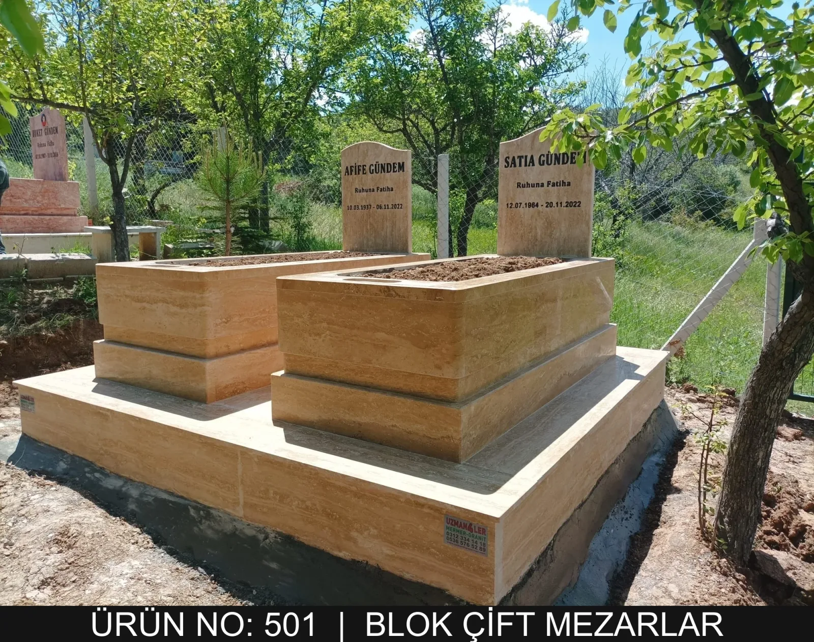 Blok Çift Kişilik Mezarlar — Model #501