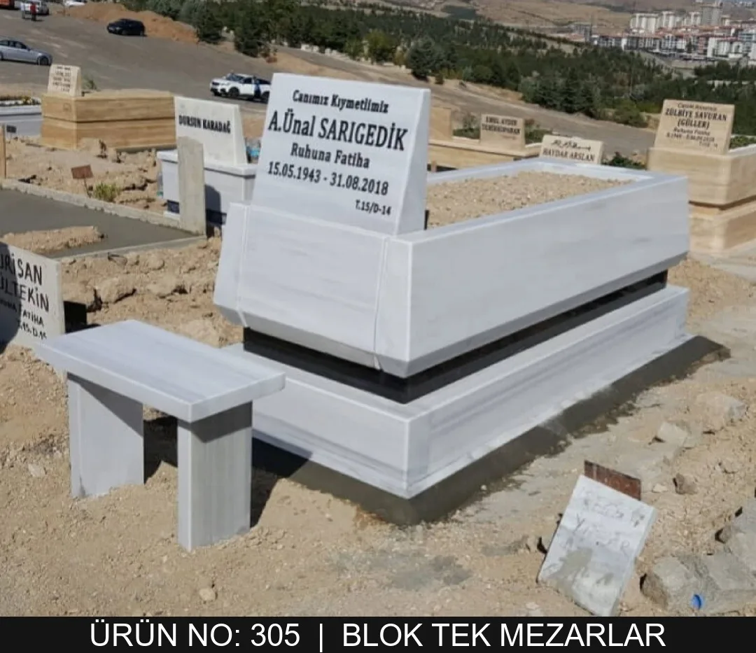 Blok Tek Kişilik Mezarlar — Model #305