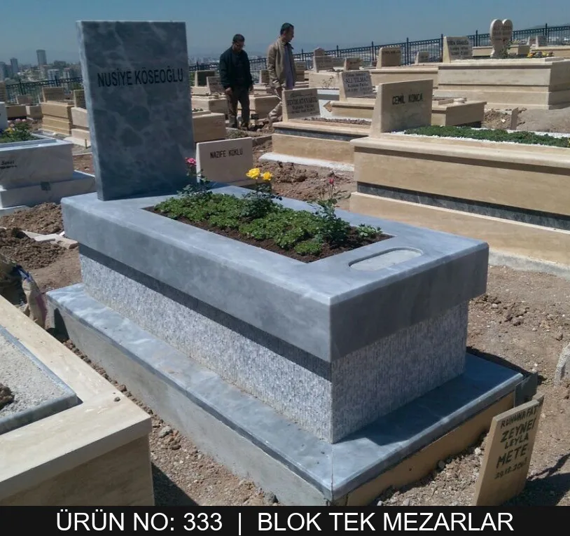 Blok Tek Kişilik Mezarlar — Model #333