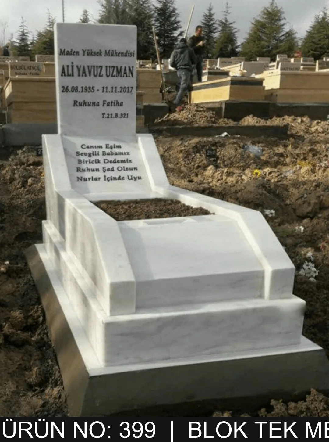 Blok Tek Kişilik Mezarlar — Model #399